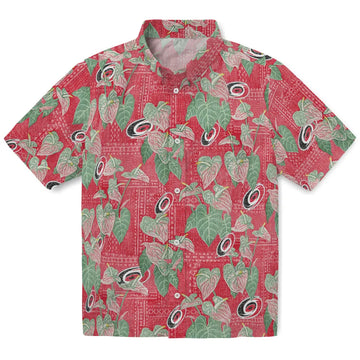 Carolina Hurricanes Hawaiian Shirt - Anthurium Overlay – Moonbestprint