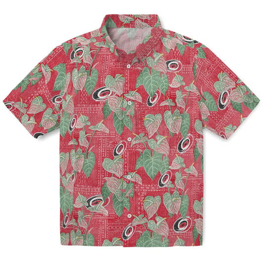Carolina Hurricanes Hawaiian Shirt - Anthurium Overlay – Moonbestprint
