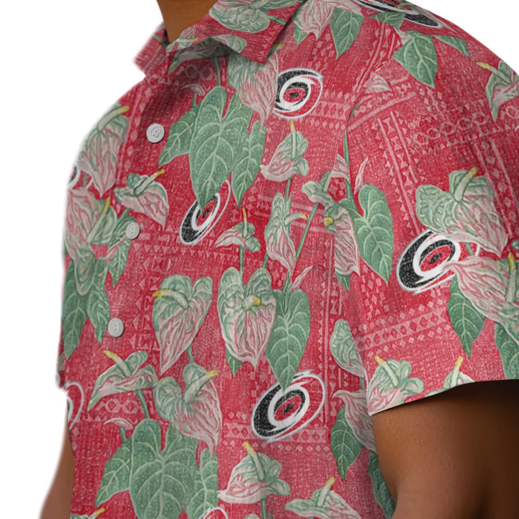 Carolina Hurricanes Hawaiian Shirt - Anthurium Overlay – Moonbestprint
