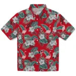 Carolina Hurricanes Hawaiian Shirt - Flamingo and Hibiscus | Moonbestprint