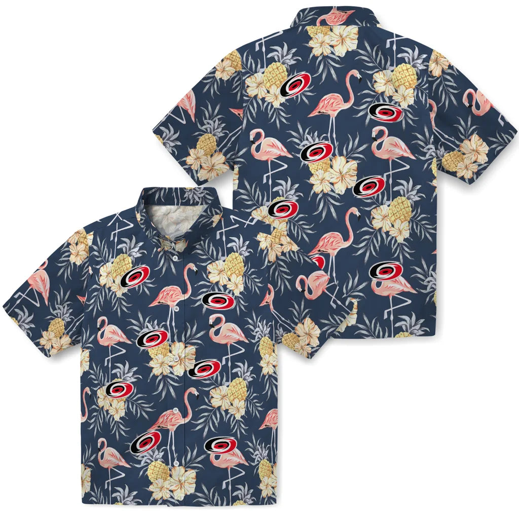 Carolina Hurricanes Hawaiian Shirt - Flamingo Hibiscus – Moonbestprint