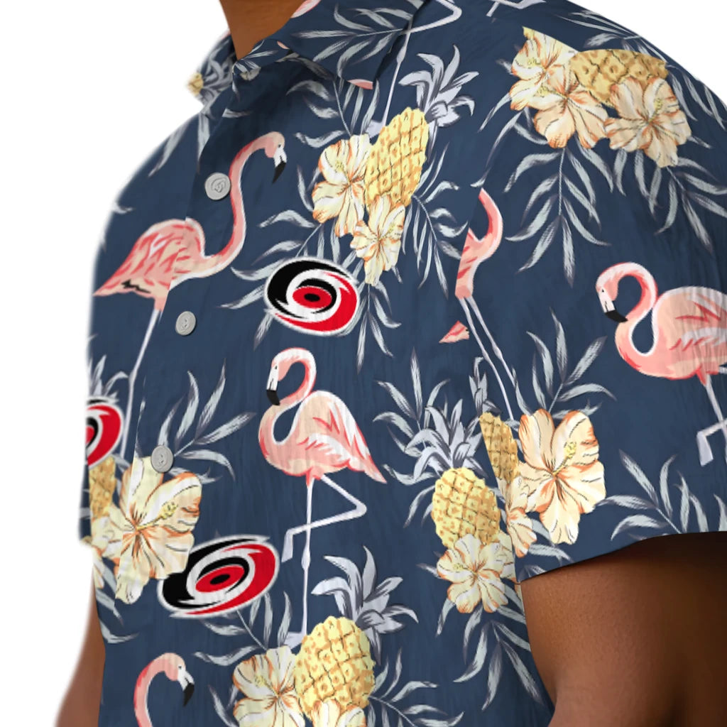 Carolina Hurricanes Hawaiian Shirt - Flamingo Hibiscus – Moonbestprint