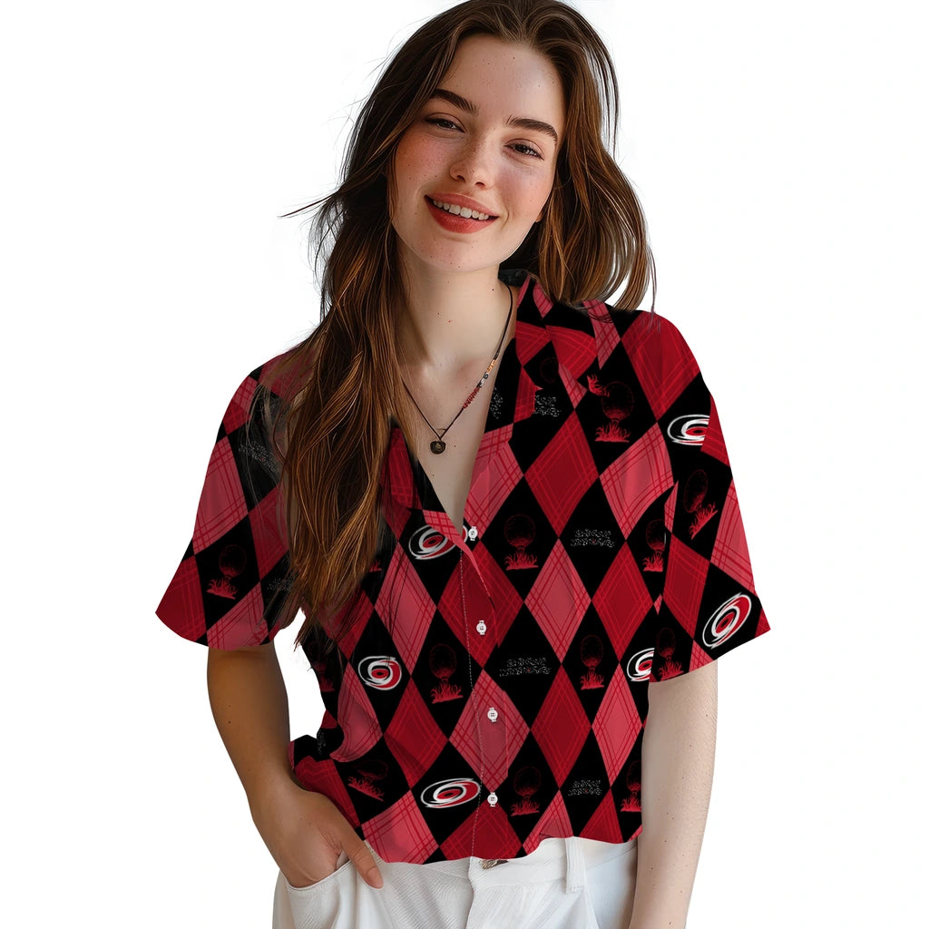 Carolina Hurricanes Hawaiian Shirt - Golfing Plaid – Moonbestprint