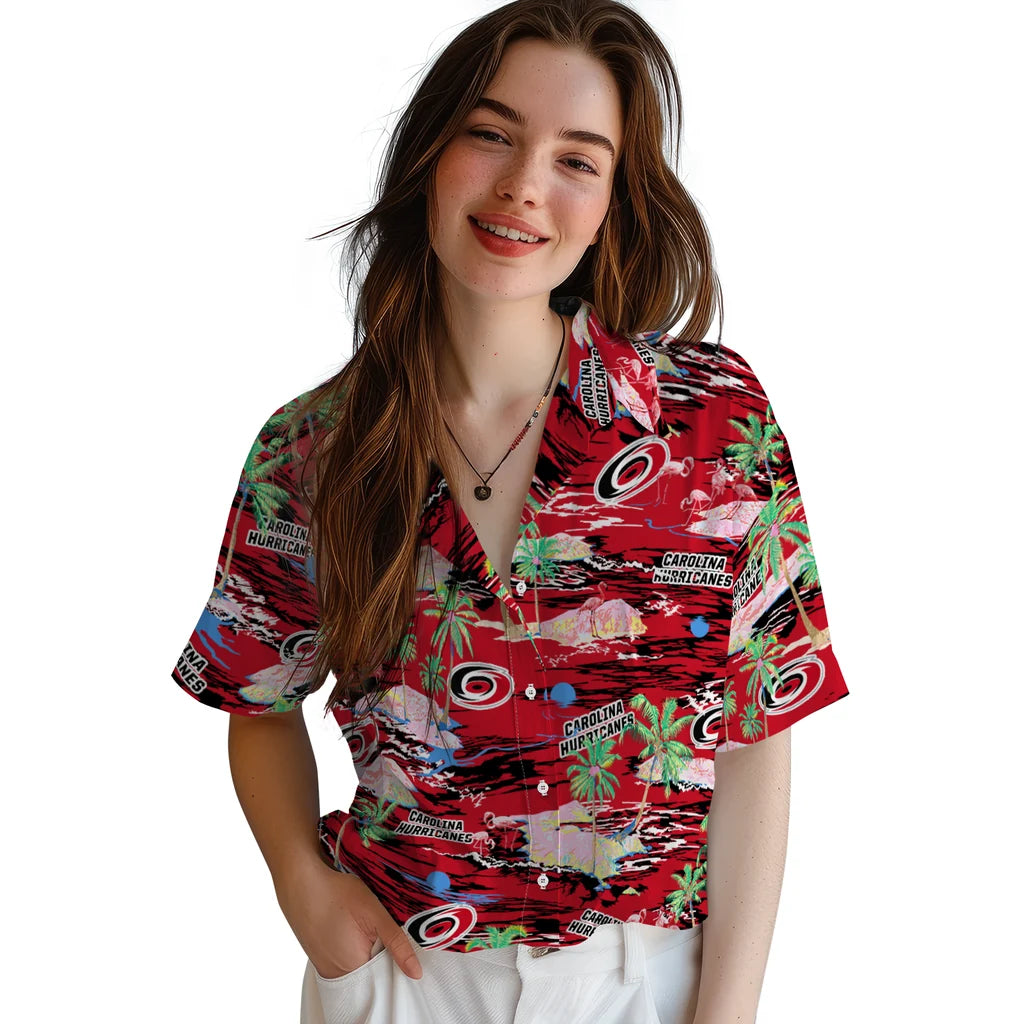 Carolina Hurricanes Hawaiian Shirt - Hawaii Island | Moonbestprint