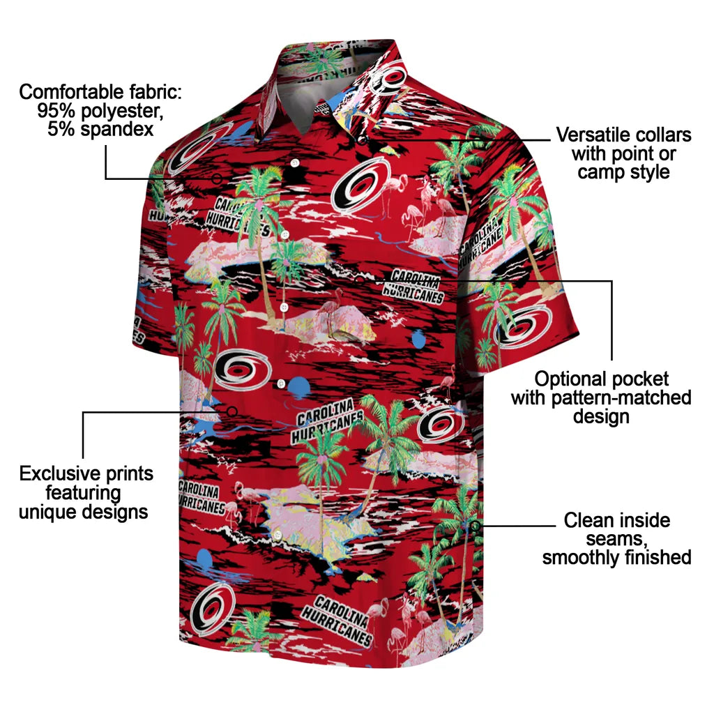 Carolina Hurricanes Hawaiian Shirt - Hawaii Island | Moonbestprint