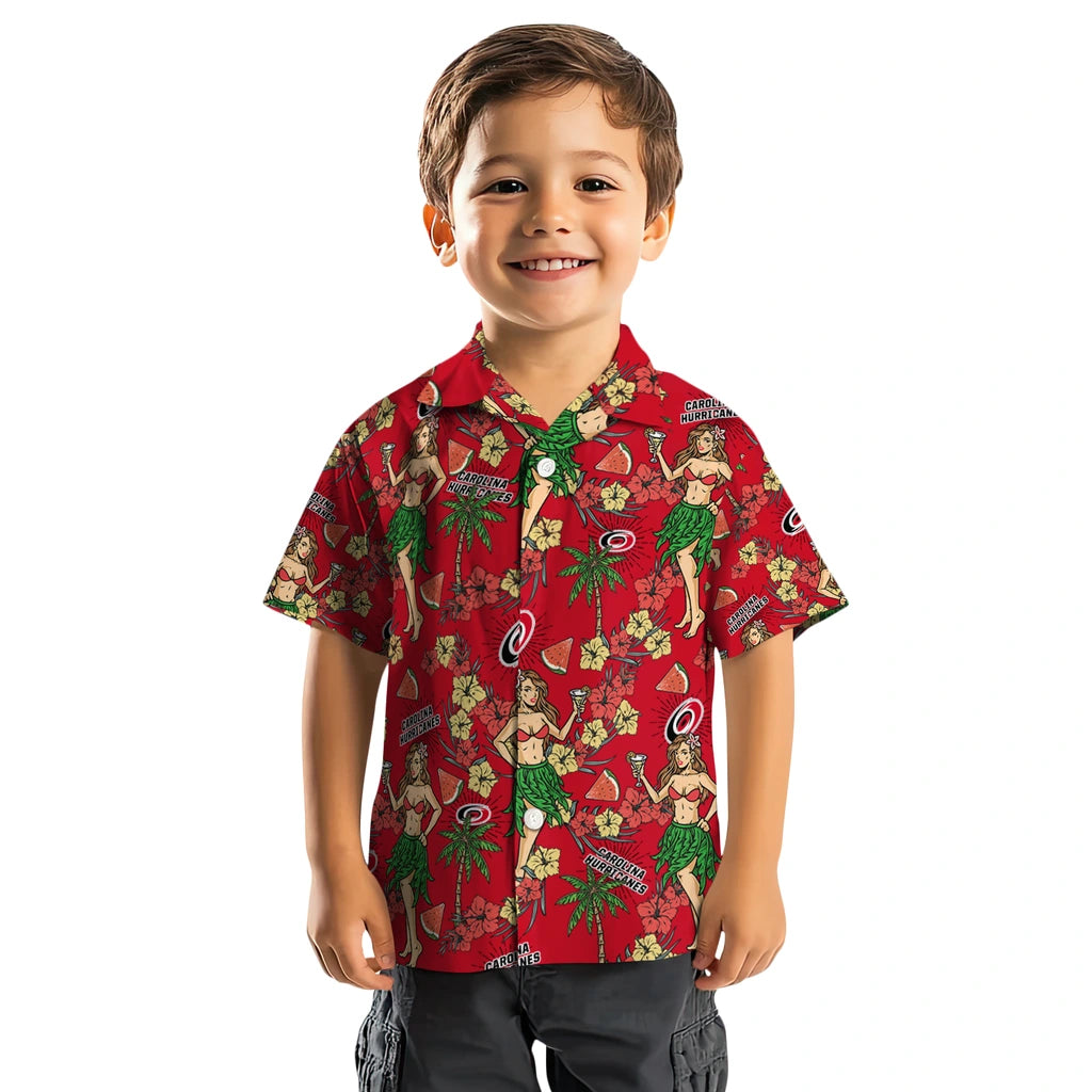 Carolina Hurricanes Hawaiian Shirt - Hawaiian Girls Design | Moonbestprint