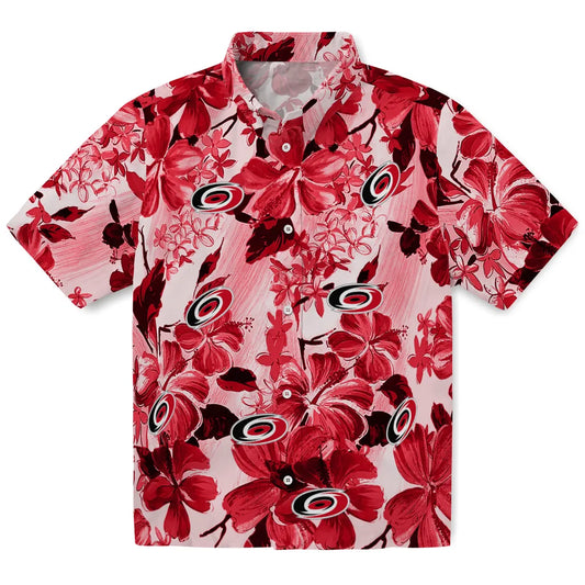 Carolina Hurricanes Hawaiian Shirt - Hibiscus Arrangement – Moonbestprint