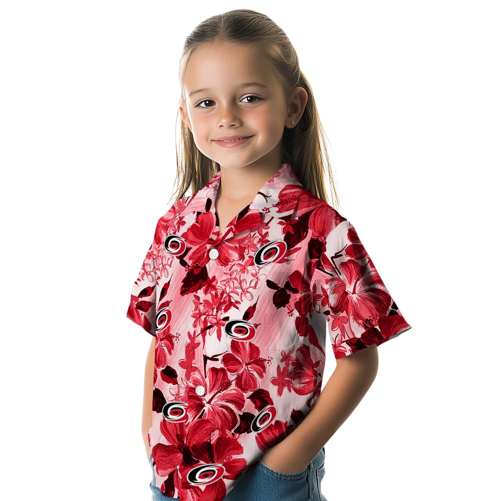 Carolina Hurricanes Hawaiian Shirt - Hibiscus Arrangement – Moonbestprint