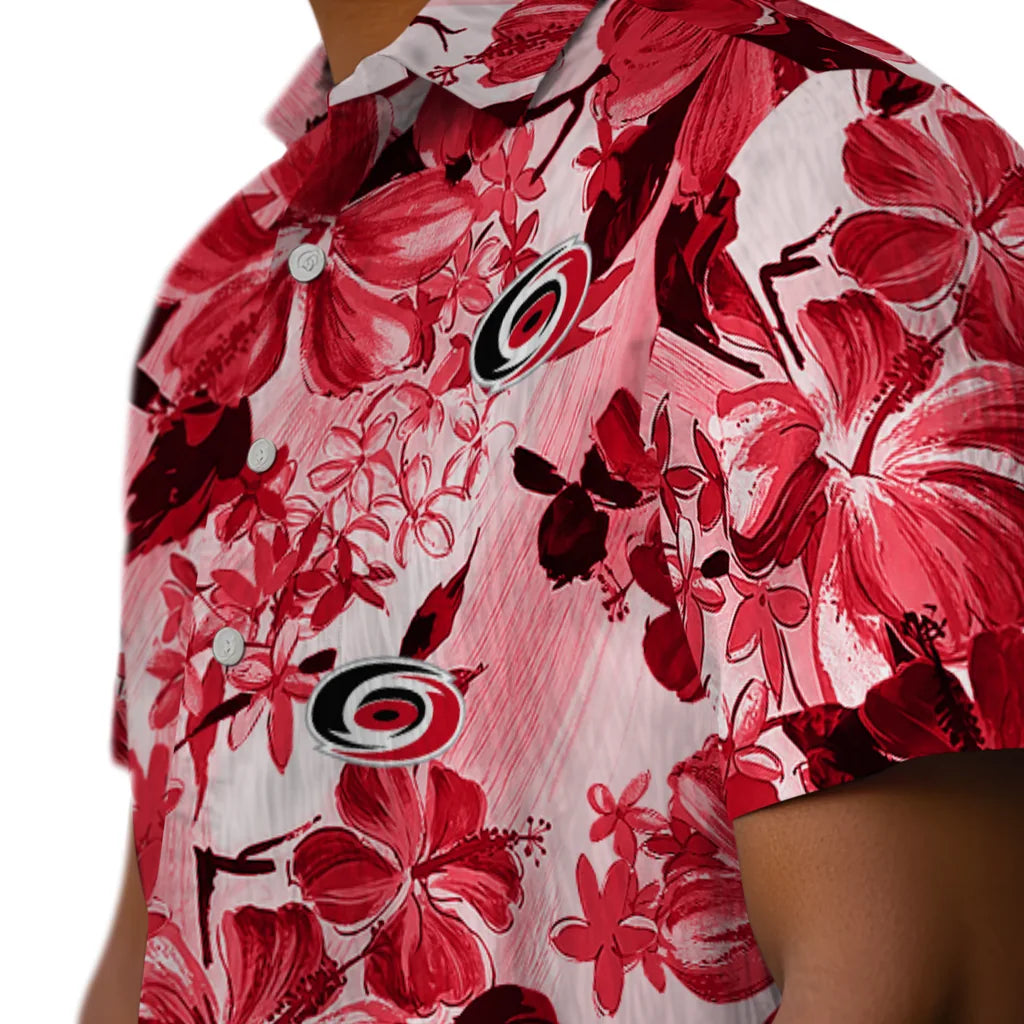 Carolina Hurricanes Hawaiian Shirt - Hibiscus Arrangement – Moonbestprint