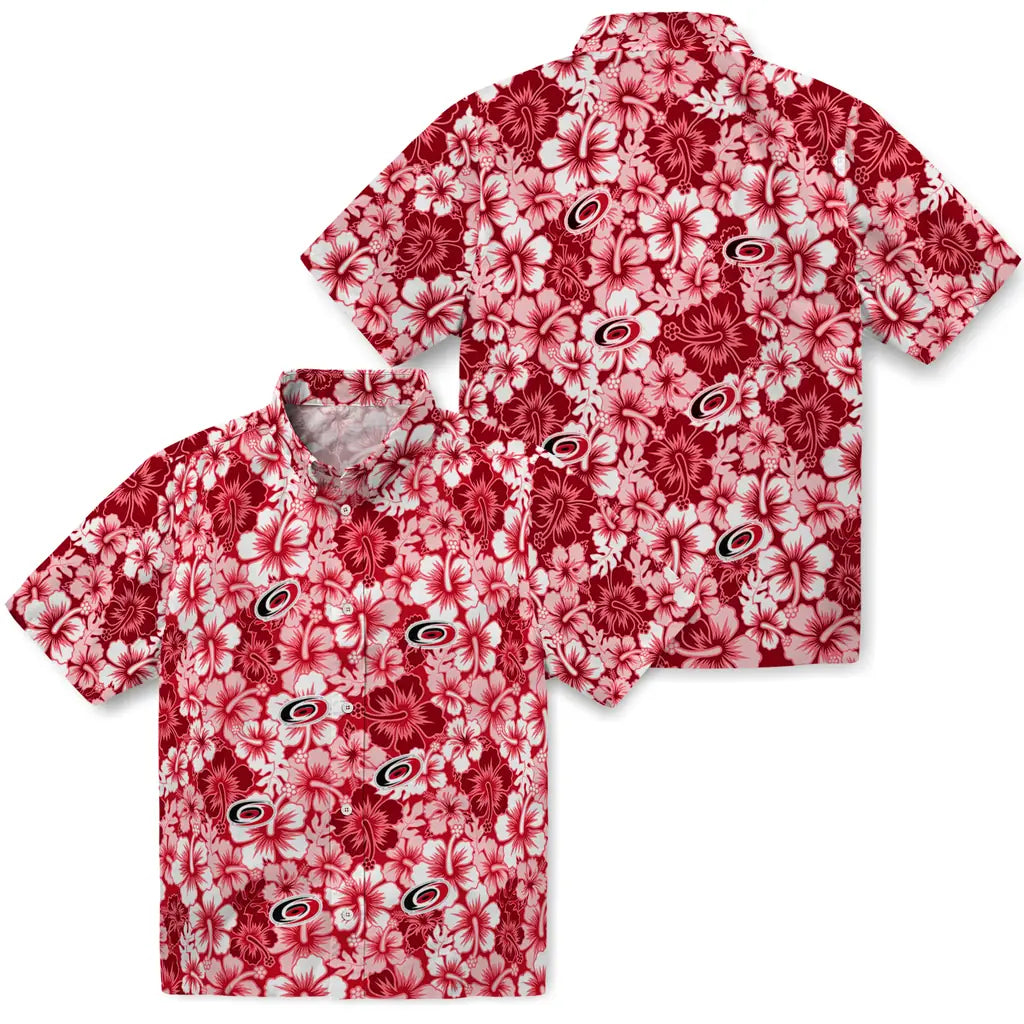 Carolina Hurricanes Hawaiian Shirt - Hibiscus Blooms – Moonbestprint