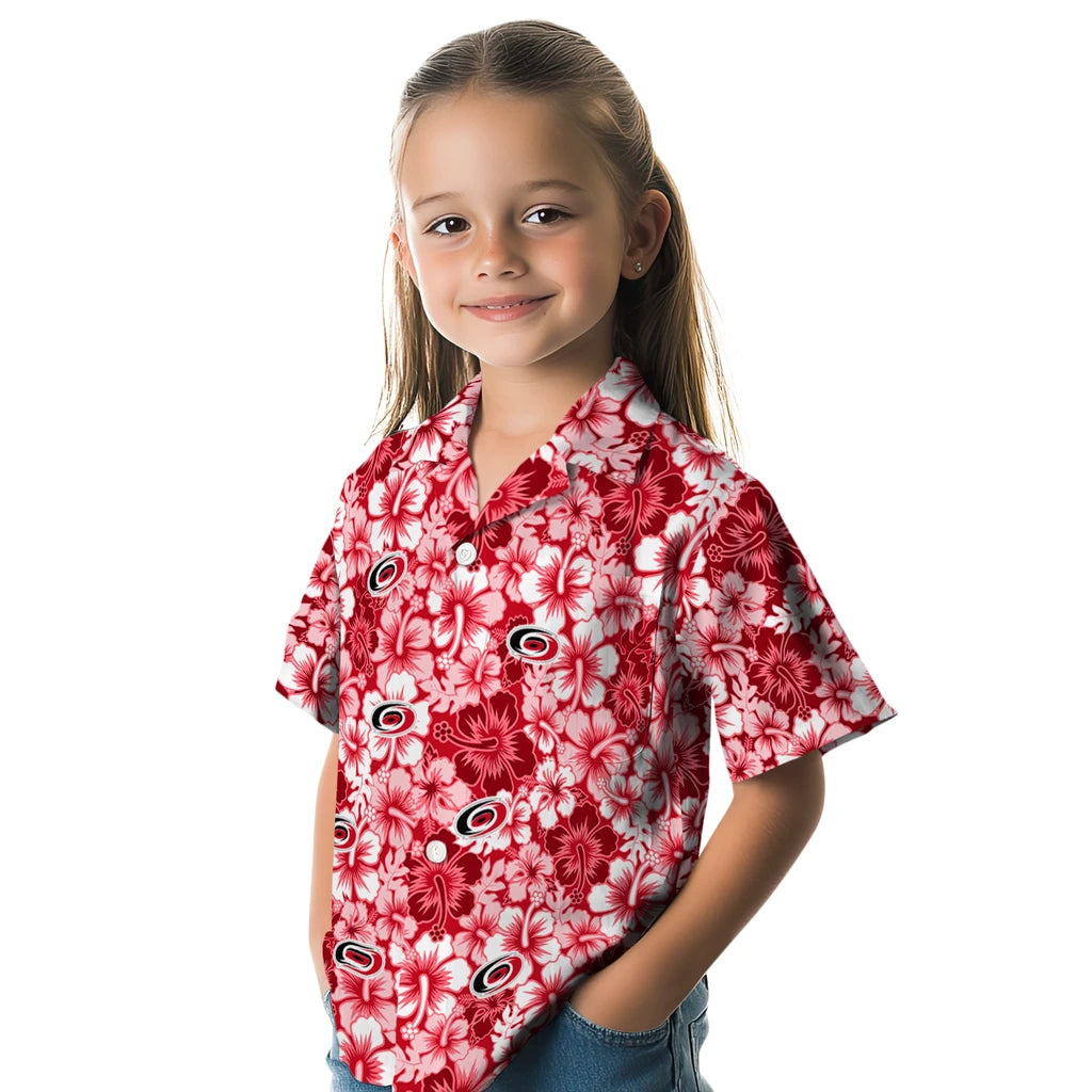 Carolina Hurricanes Hawaiian Shirt - Hibiscus Blooms – Moonbestprint