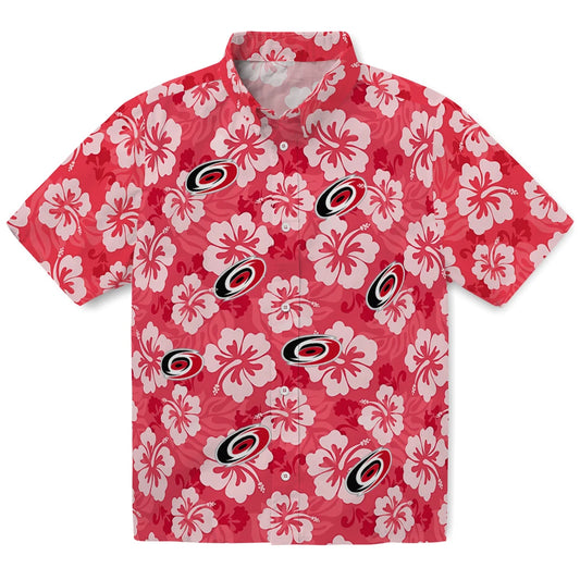 Carolina Hurricanes Hawaiian Shirt - Hibiscus Cluster - Moonbestprint