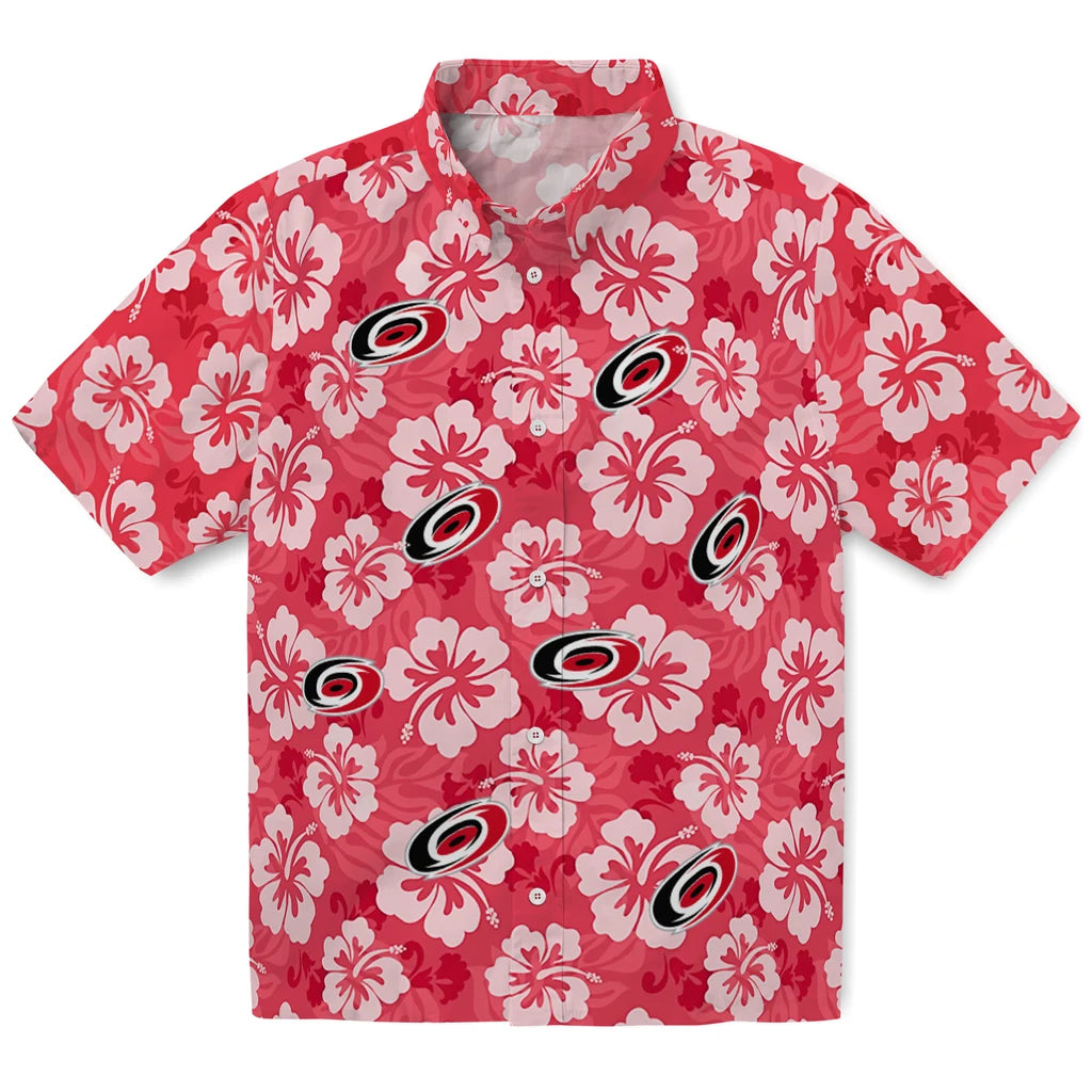 Carolina Hurricanes Hawaiian Shirt - Hibiscus Cluster – Moonbestprint