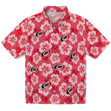 Carolina Hurricanes Hawaiian Shirt - Hibiscus Cluster – Moonbestprint