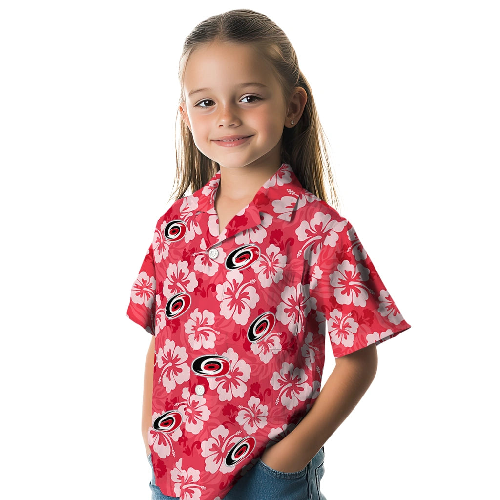 Carolina Hurricanes Hawaiian Shirt - Hibiscus Cluster – Moonbestprint