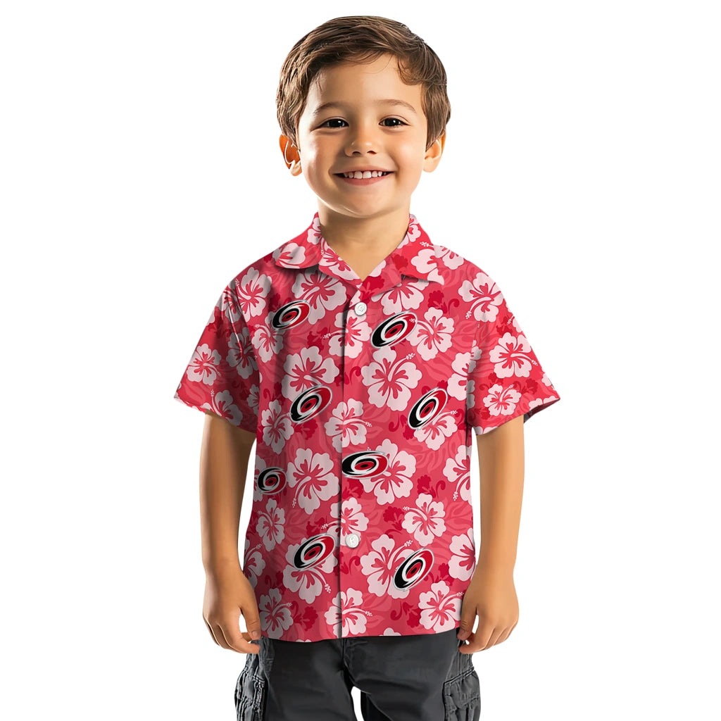 Carolina Hurricanes Hawaiian Shirt - Hibiscus Cluster – Moonbestprint