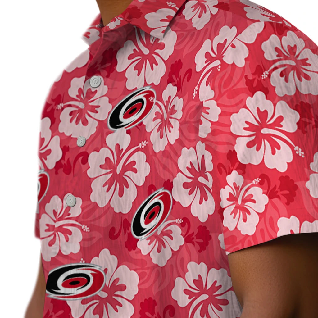 Carolina Hurricanes Hawaiian Shirt - Hibiscus Cluster – Moonbestprint