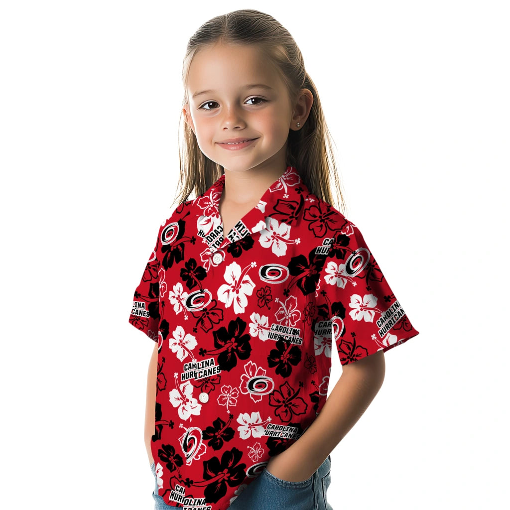 Carolina Hurricanes Hawaiian Shirt - Hibiscus Flower Design – Moonbestprint
