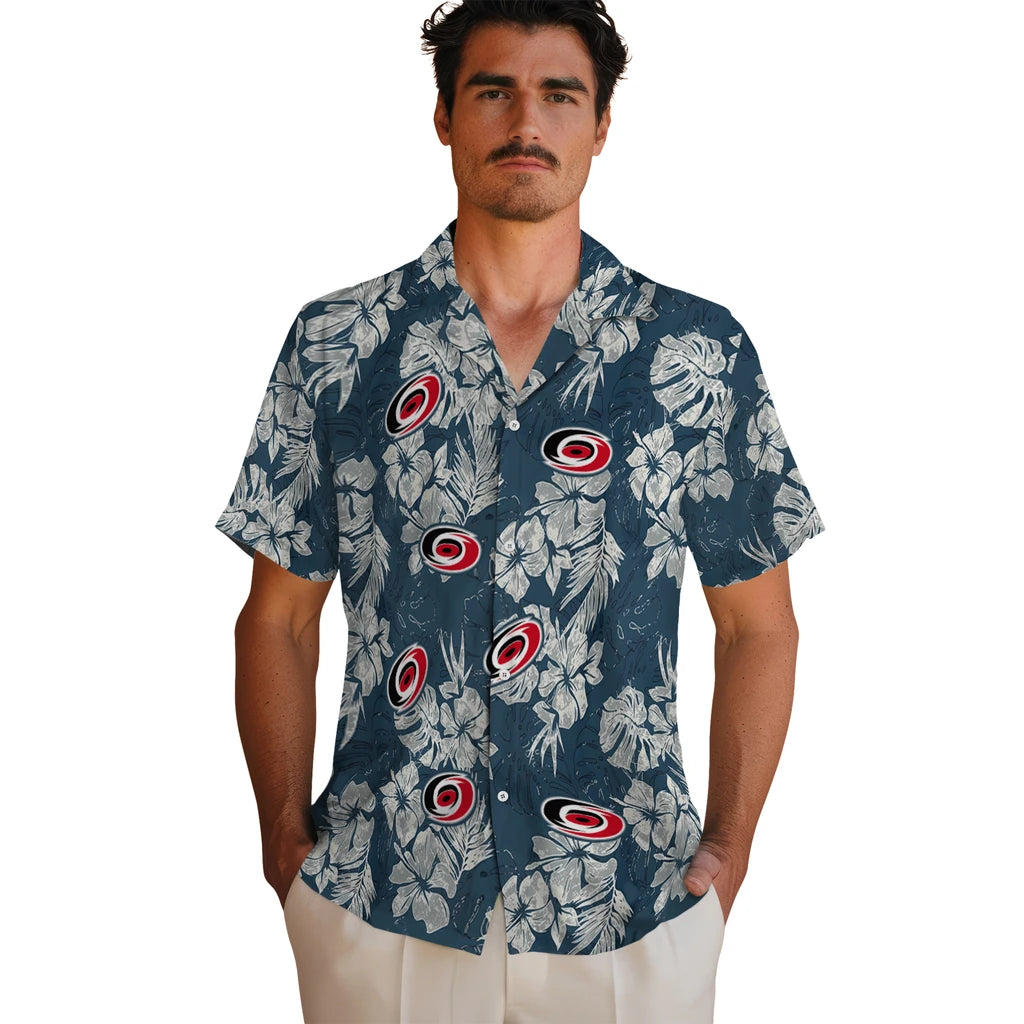 Carolina Hurricanes Hawaiian Shirt - Hibiscus Flowers – Moonbestprint