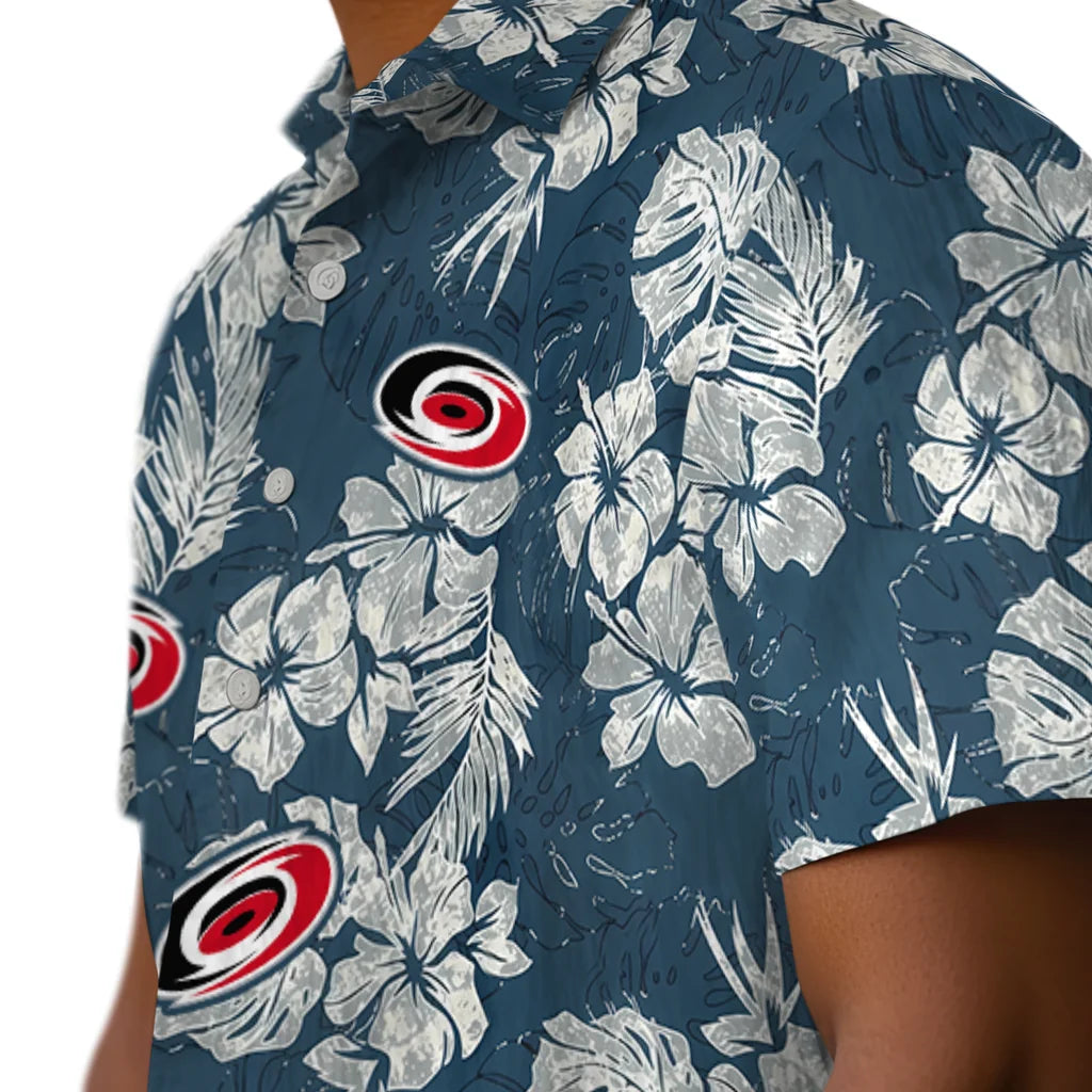 Carolina Hurricanes Hawaiian Shirt - Hibiscus Flowers – Moonbestprint