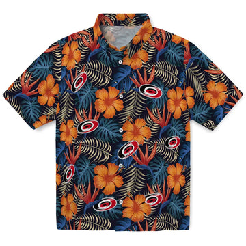 Carolina Hurricanes Hawaiian Shirt - Hibiscus Foliage – Moonbestprint