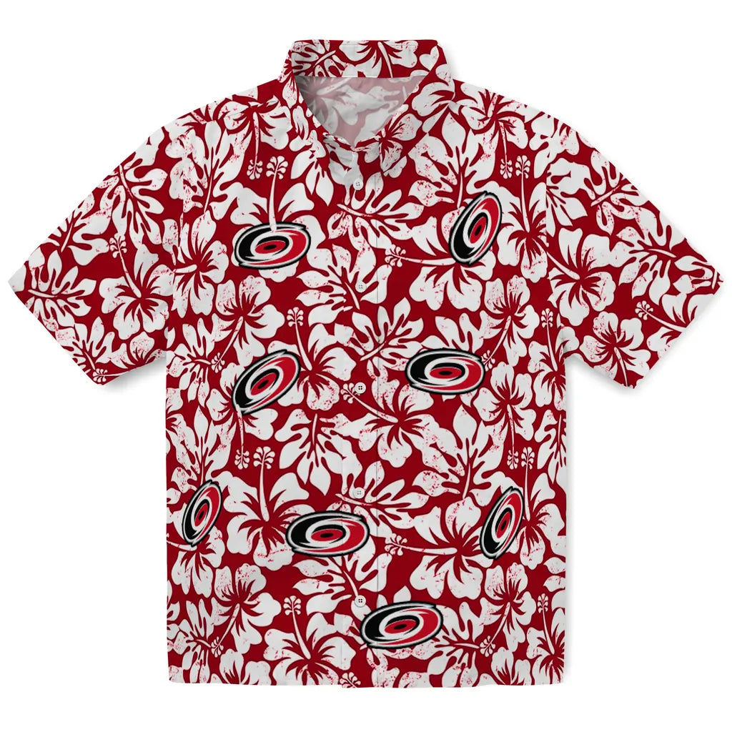 Carolina Hurricanes Hawaiian Shirt - Hibiscus Motif – Moonbestprint