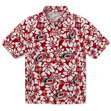 Carolina Hurricanes Hawaiian Shirt - Hibiscus Motif – Moonbestprint
