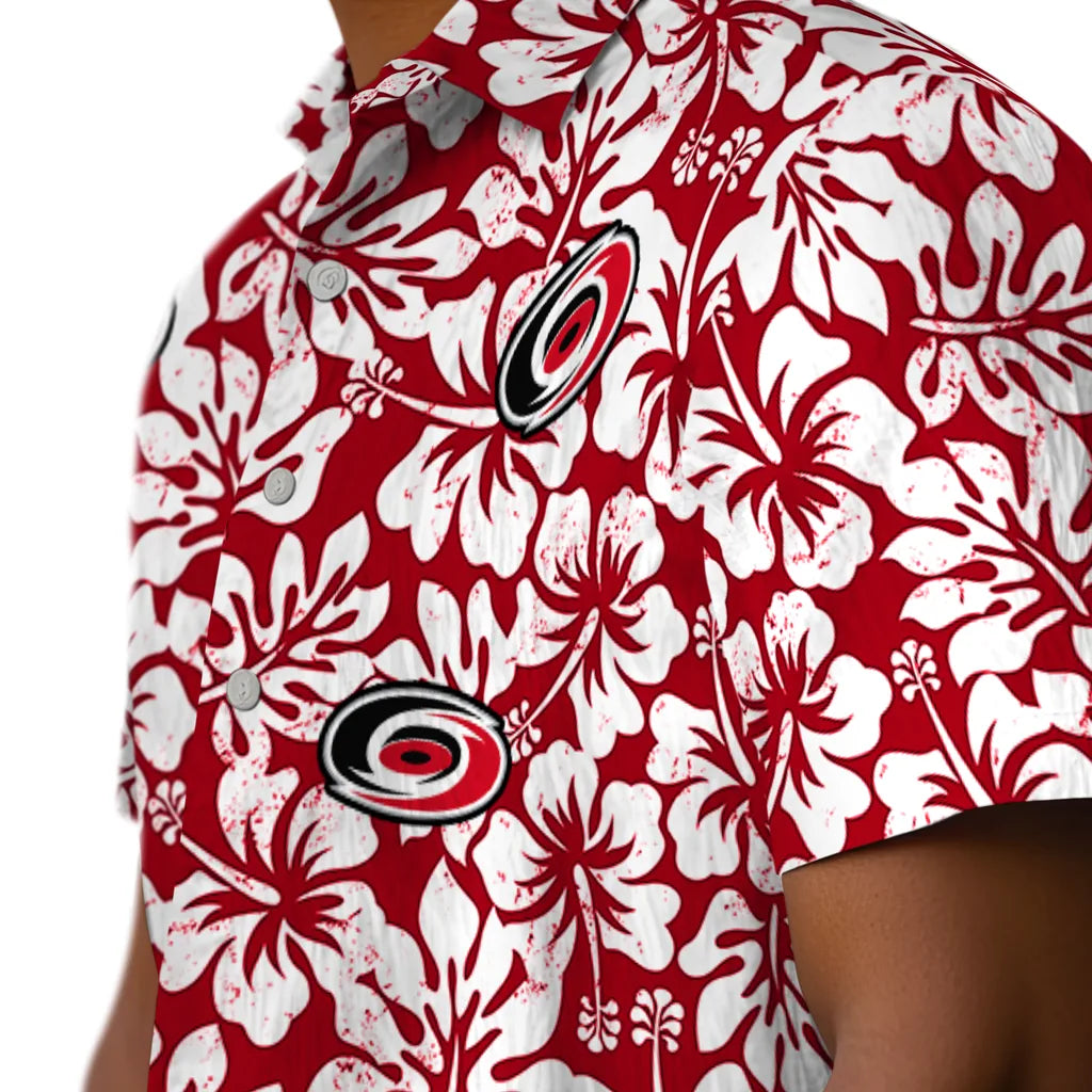 Carolina Hurricanes Hawaiian Shirt - Hibiscus Motif – Moonbestprint