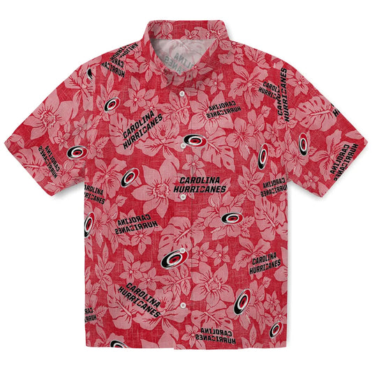 Carolina Hurricanes Hawaiian Shirt - Hibiscus Oasis - Moonbestprint