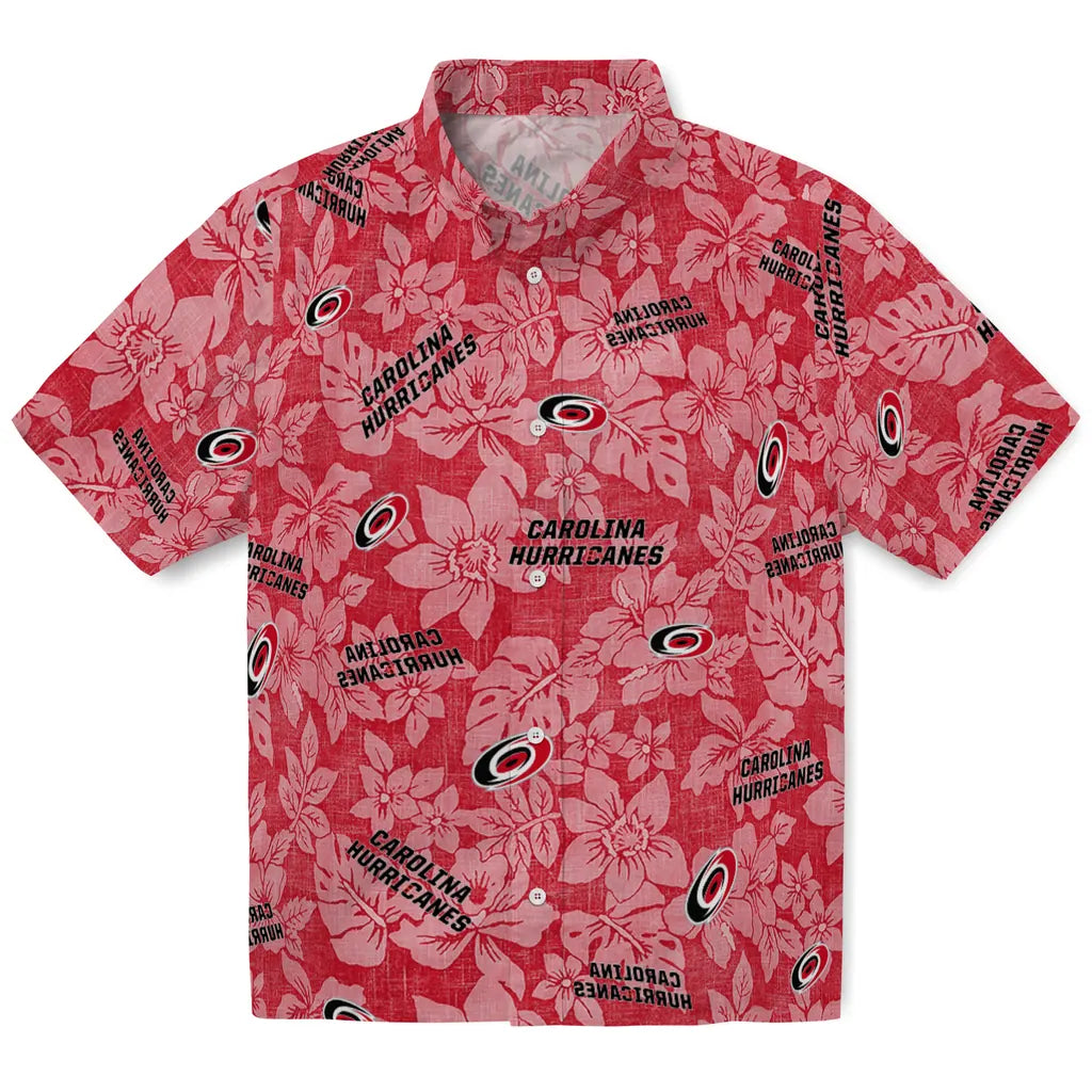 Carolina Hurricanes Hawaiian Shirt - Hibiscus Oasis – Moonbestprint