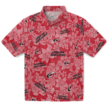 Carolina Hurricanes Hawaiian Shirt - Hibiscus Oasis – Moonbestprint