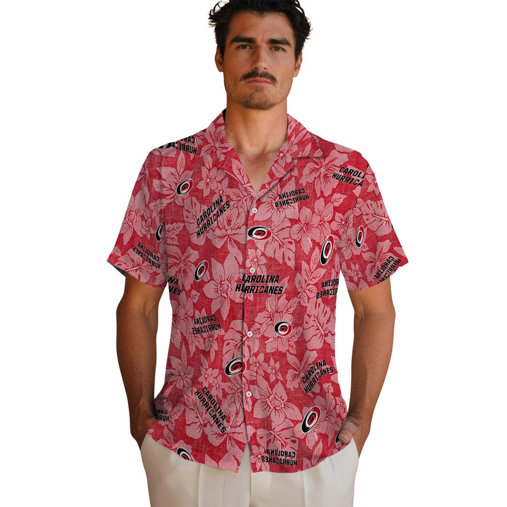 Carolina Hurricanes Hawaiian Shirt - Hibiscus Oasis – Moonbestprint