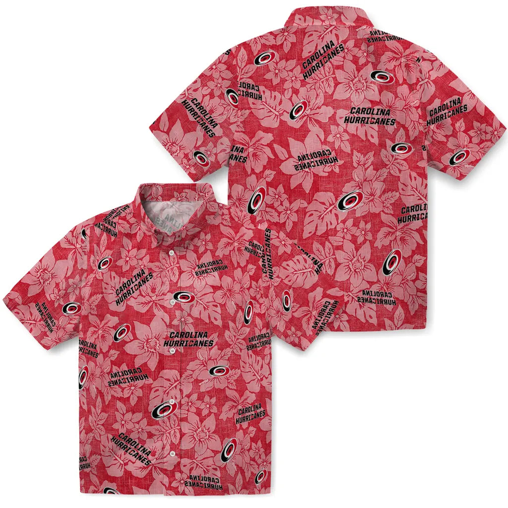 Carolina Hurricanes Hawaiian Shirt - Hibiscus Oasis – Moonbestprint