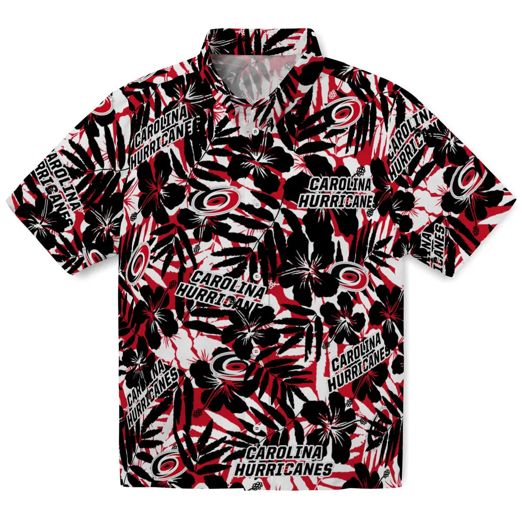 Carolina Hurricanes Hawaiian Shirt - Hibiscus Overlay – Moonbestprint