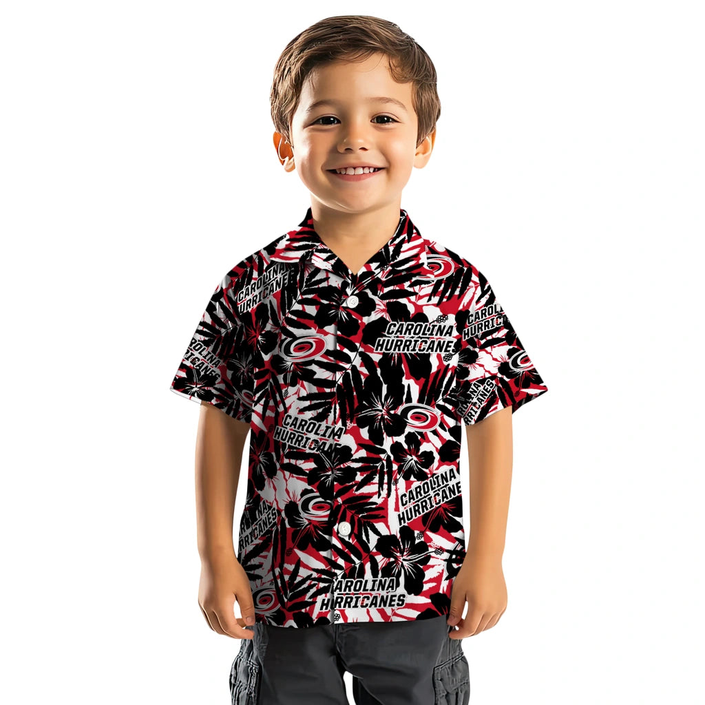 Carolina Hurricanes Hawaiian Shirt - Hibiscus Overlay – Moonbestprint