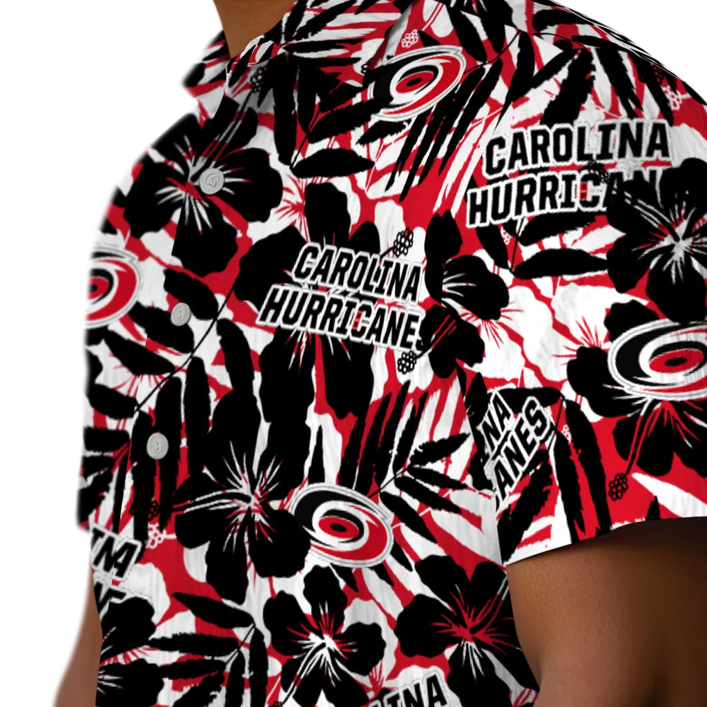 Carolina Hurricanes Hawaiian Shirt - Hibiscus Overlay – Moonbestprint