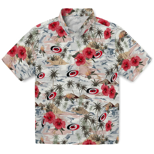 Carolina Hurricanes Hawaiian Shirt - Hibiscus Seaside – Moonbestprint