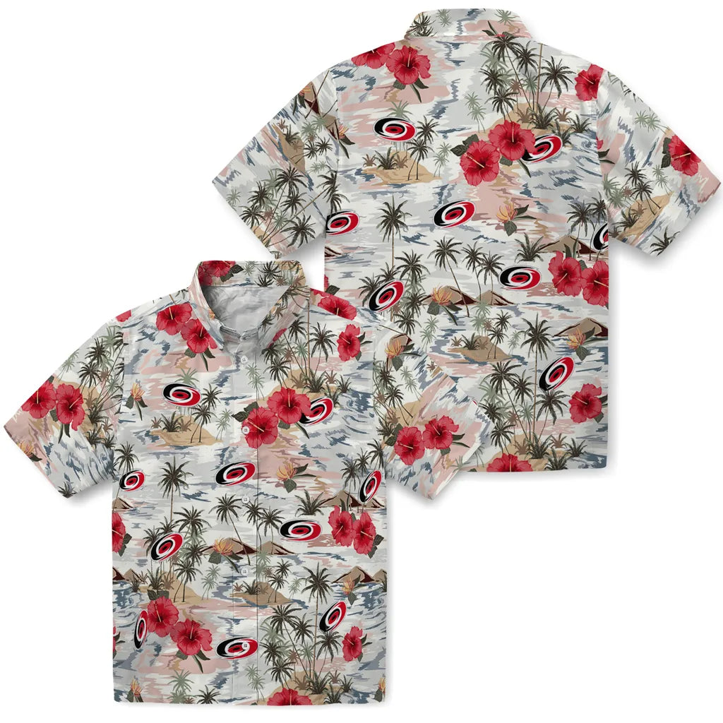 Carolina Hurricanes Hawaiian Shirt - Hibiscus Seaside – Moonbestprint