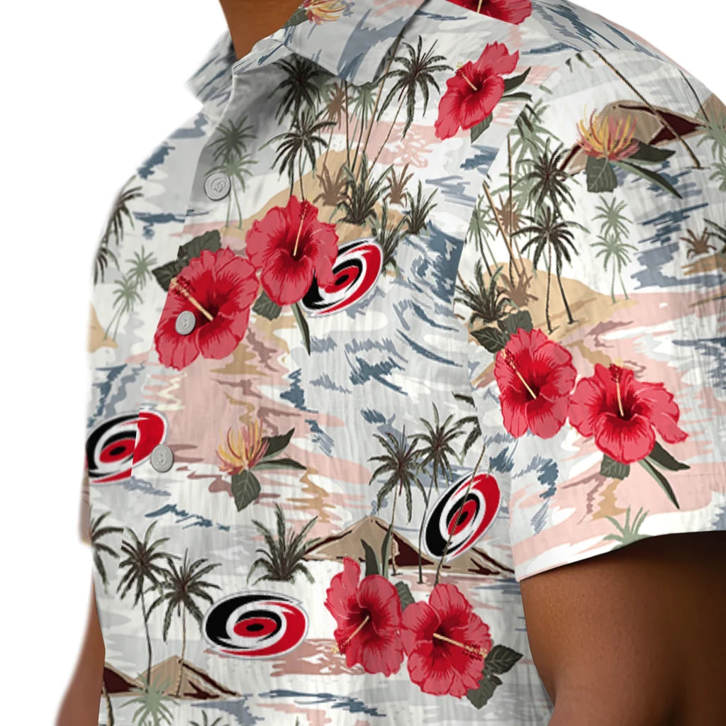 Carolina Hurricanes Hawaiian Shirt - Hibiscus Seaside – Moonbestprint