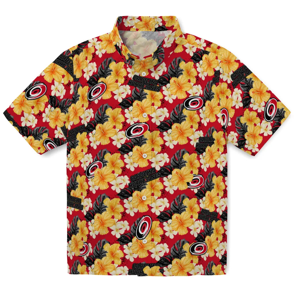 Carolina Hurricanes Hawaiian Shirt - Hibiscus Tropics – Moonbestprint