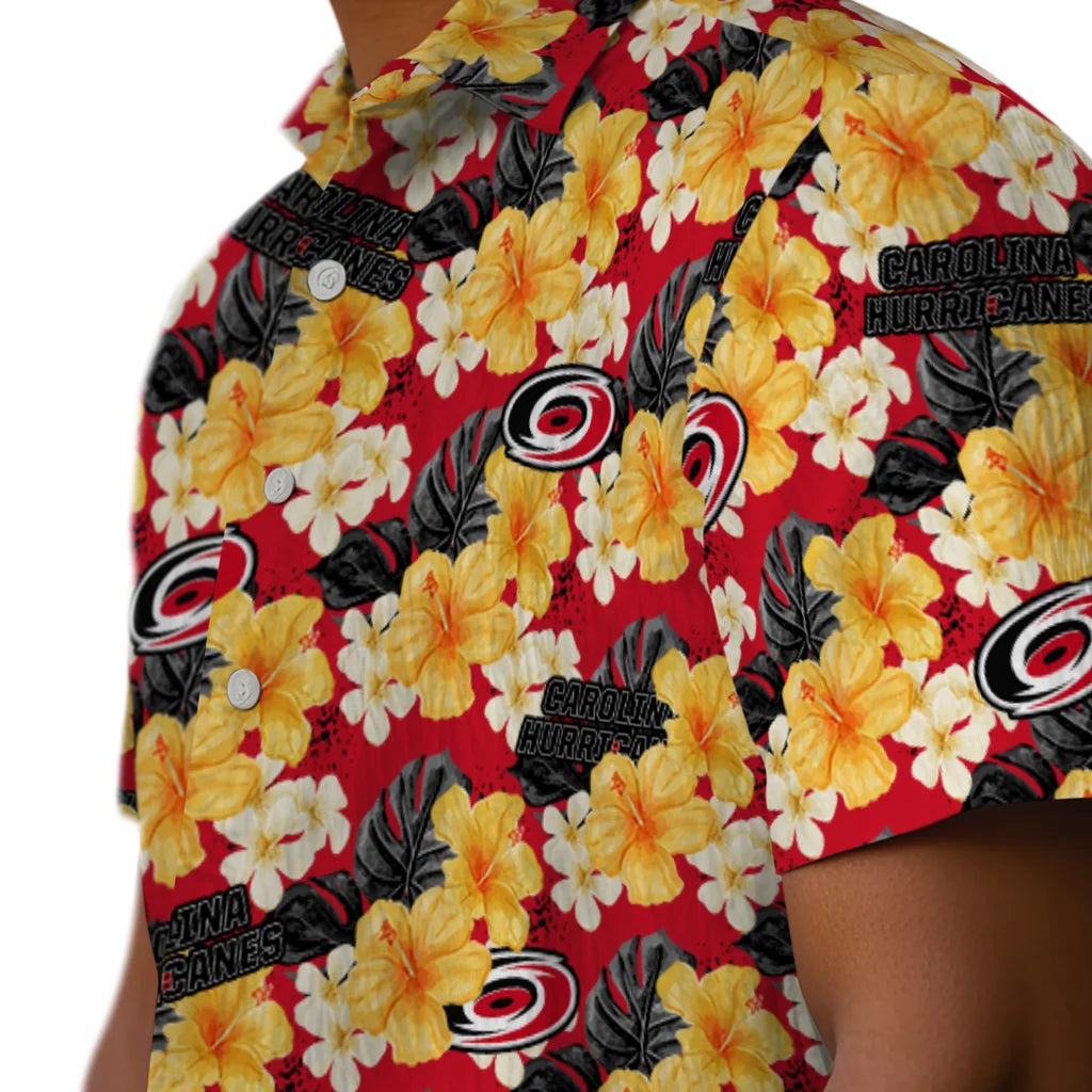Carolina Hurricanes Hawaiian Shirt - Hibiscus Tropics – Moonbestprint