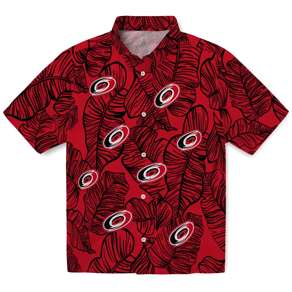 Carolina Hurricanes Hawaiian Shirt - Leaf Outline – Moonbestprint