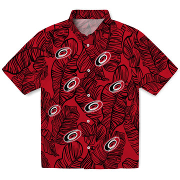 Carolina Hurricanes Hawaiian Shirt - Leaf Outline – Moonbestprint