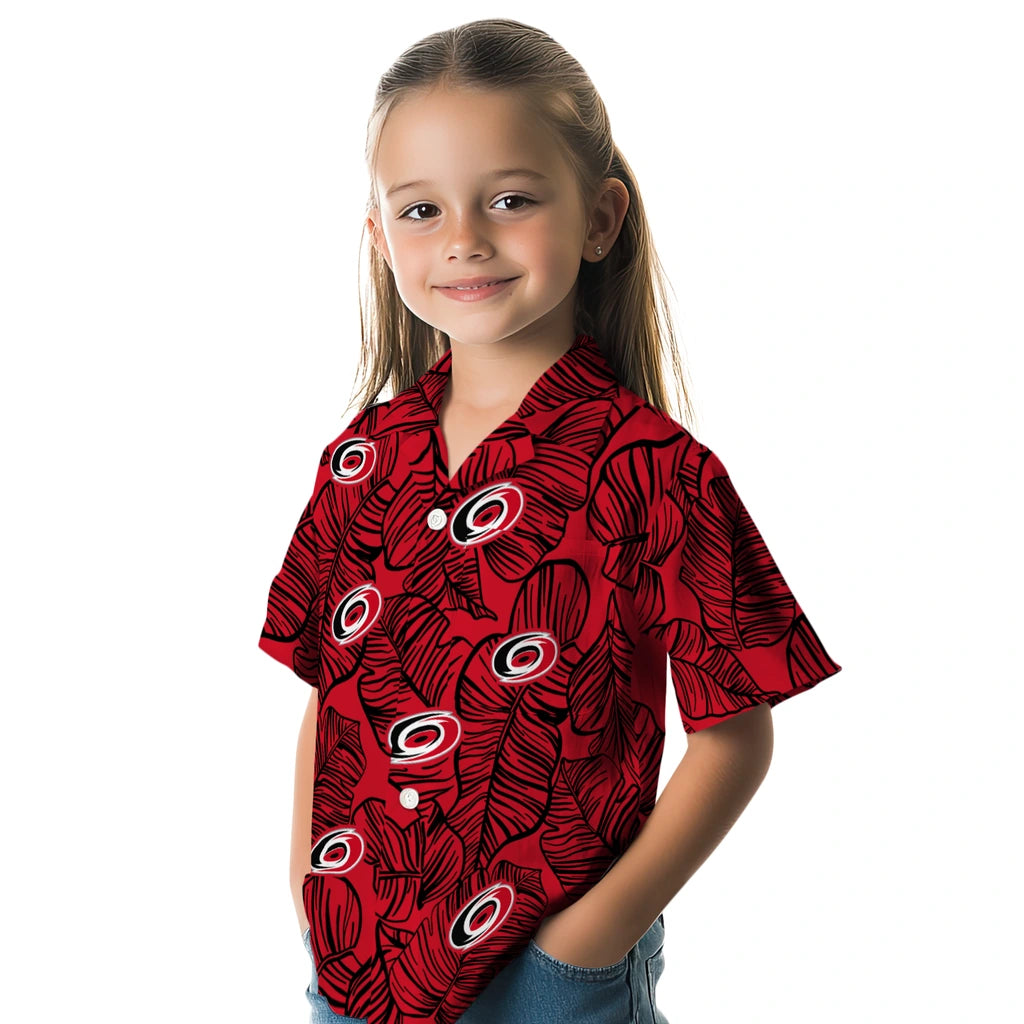 Carolina Hurricanes Hawaiian Shirt - Leaf Outline – Moonbestprint