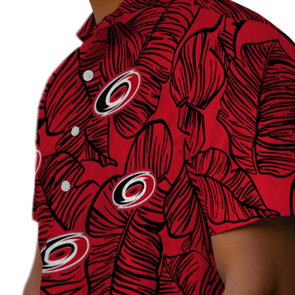 Carolina Hurricanes Hawaiian Shirt - Leaf Outline – Moonbestprint