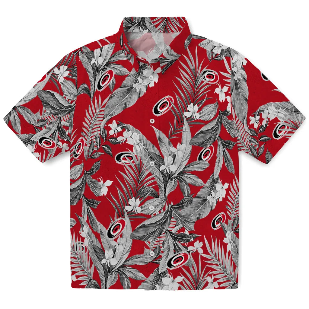 Carolina Hurricanes Hawaiian Shirt - Palm Leaves – Moonbestprint