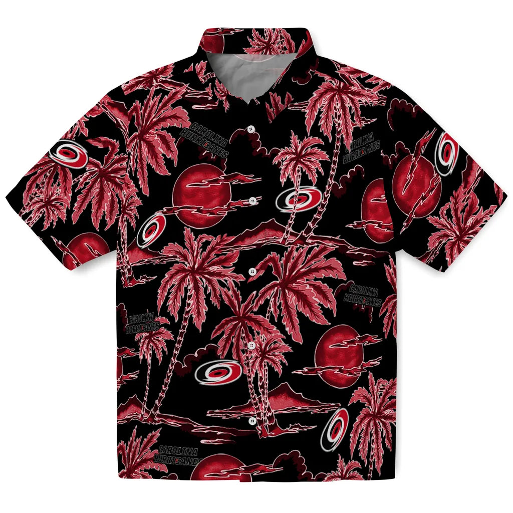 Carolina Hurricanes Hawaiian Shirt - Palm Sunset – Moonbestprint