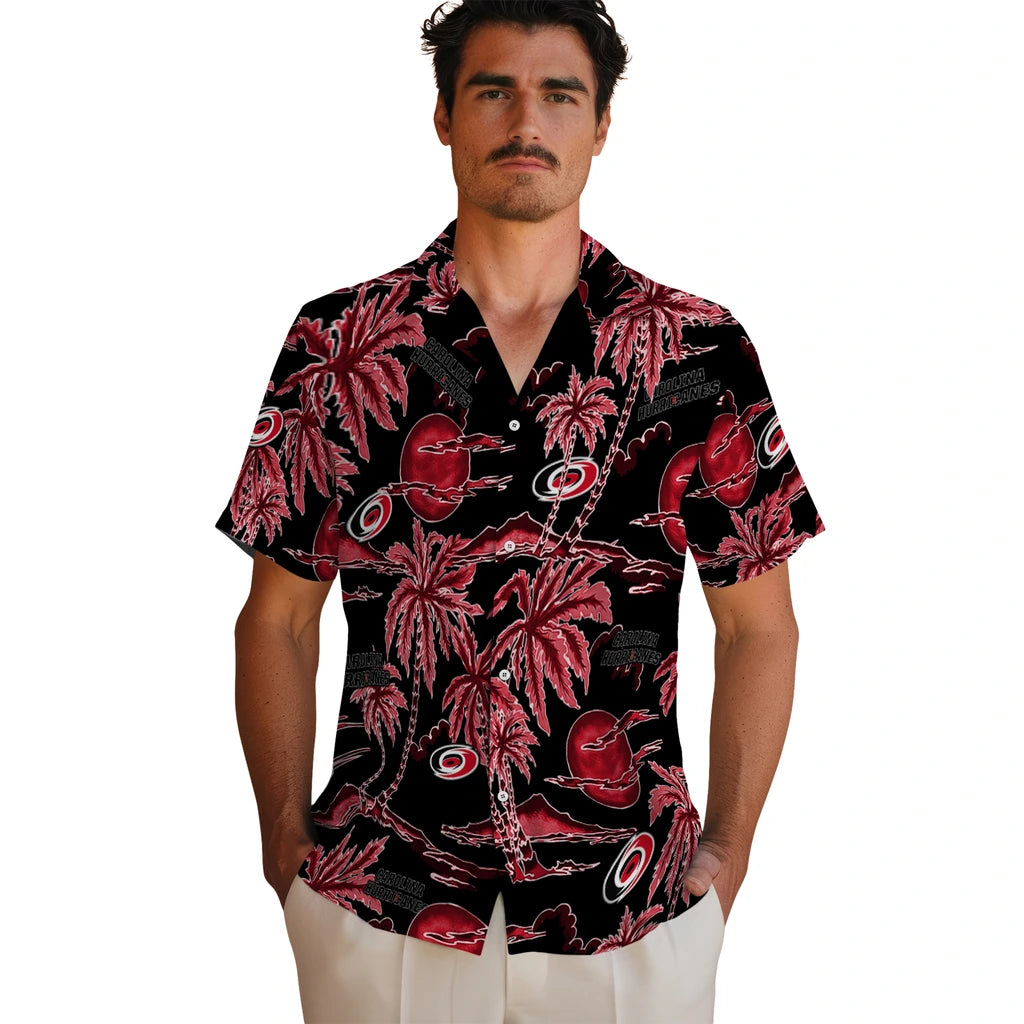 Carolina Hurricanes Hawaiian Shirt - Palm Sunset – Moonbestprint