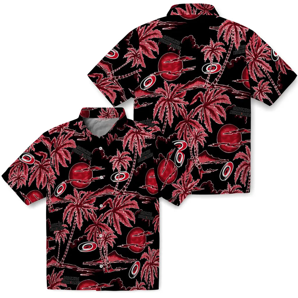 Carolina Hurricanes Hawaiian Shirt - Palm Sunset – Moonbestprint