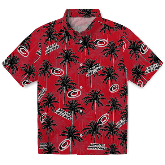 Carolina Hurricanes Hawaiian Shirt - Palm Tree Motif - Moonbestprint